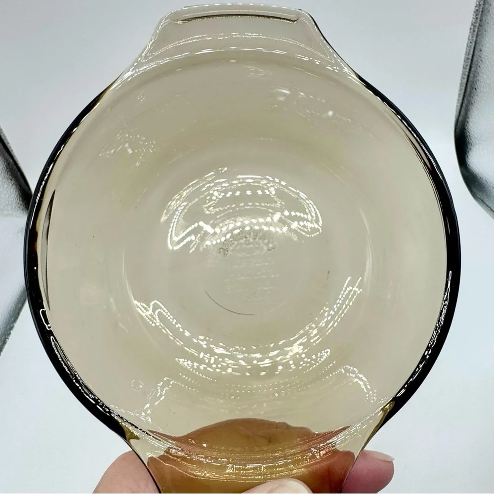 Set Of 3 Lovenware 12oz Casserole Dishes #1072, Smoky Amber Ovenware Bowls EUC